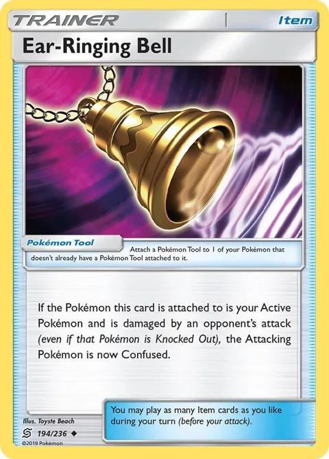 Ear-Ringing Bell #194/236 Reverse Holofoil Pokémon card from SM - Unified Minds