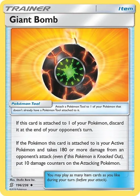 Giant Bomb #196/236 Reverse Holofoil Pokémon card from SM - Unified Minds