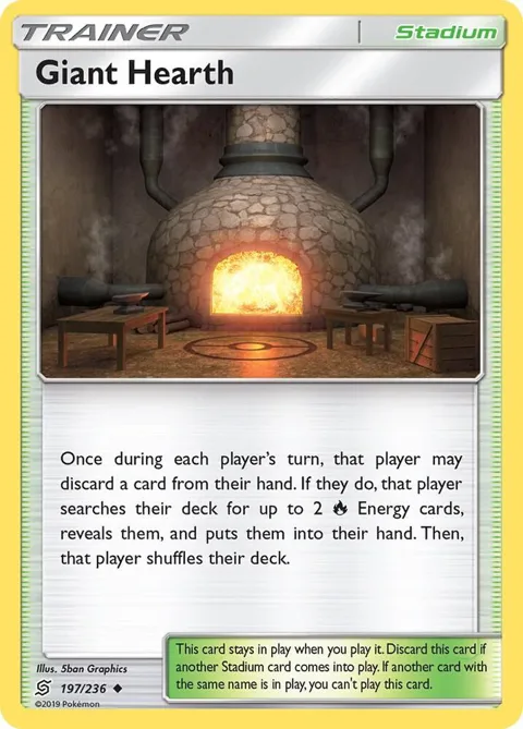 Giant Hearth #197/236 Pokémon card from SM - Unified Minds