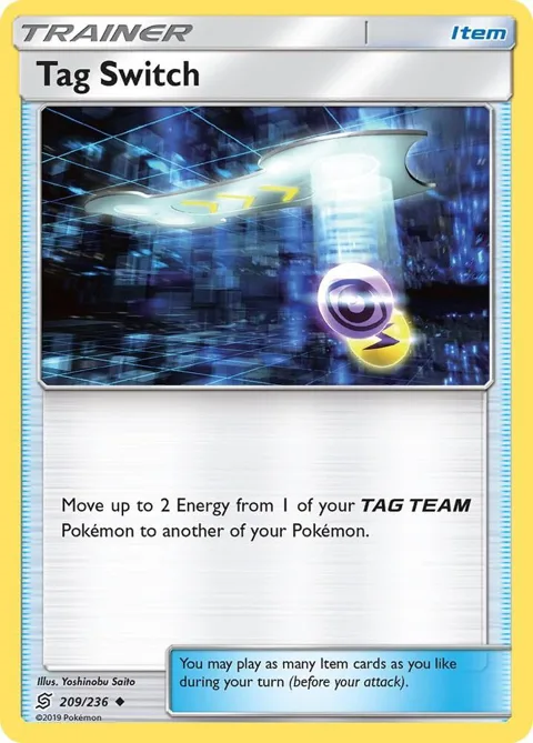 Tag Switch #209/236 Reverse Holofoil Pokémon card from SM - Unified Minds