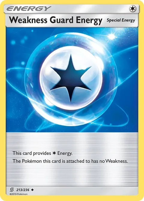 Weakness Guard Energy #213/236 Pokémon card from SM - Unified Minds