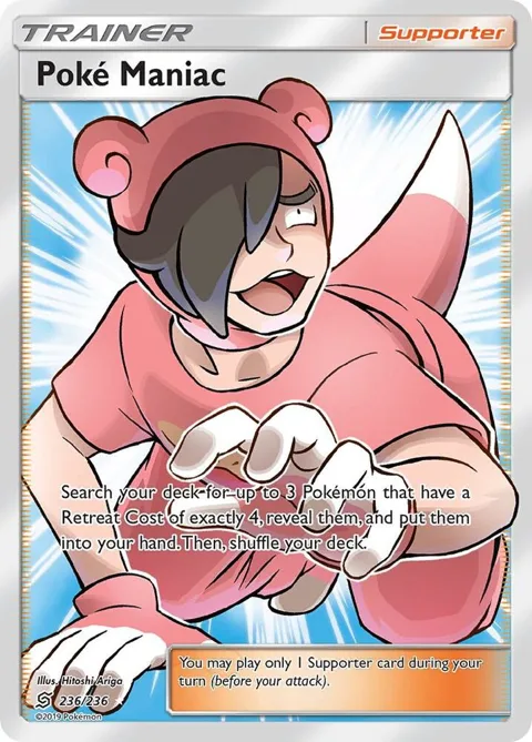 Poke Maniac Full Art #236/236 Holofoil Pokémon card from SM - Unified Minds