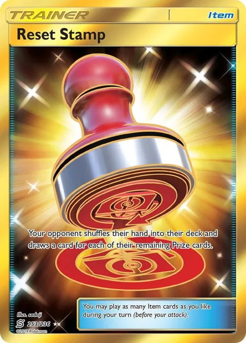 Reset Stamp Secret Rare #253/236 Holofoil Pokémon card from SM - Unified Minds