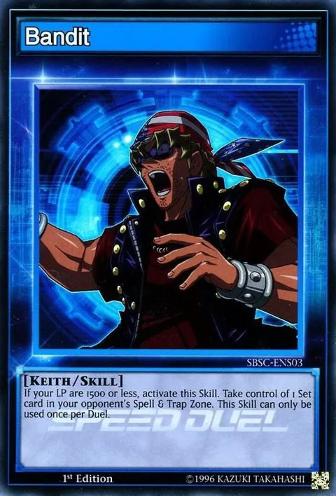 Bandit SBSC-ENS03 Yu-Gi-Oh card from Speed Duel: Scars of Battle
