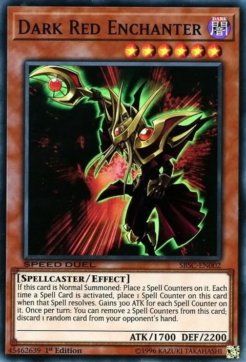 Dark Red Enchanter SBSC-EN002 Yu-Gi-Oh card from Speed Duel: Scars of Battle