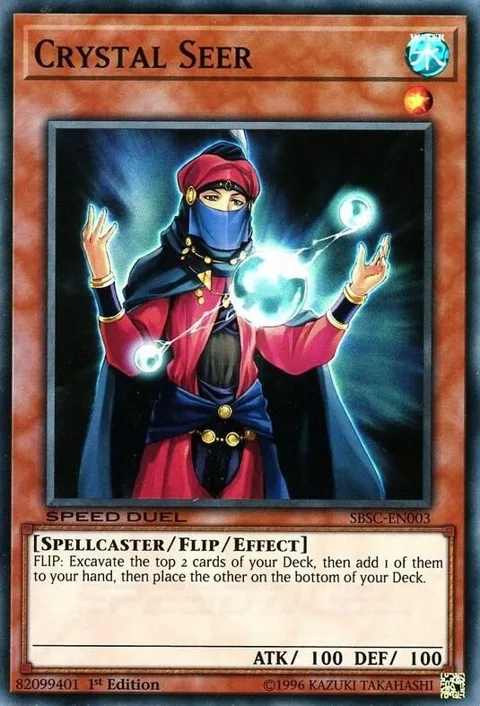 Crystal Seer SBSC-EN003 Yu-Gi-Oh card from Speed Duel: Scars of Battle