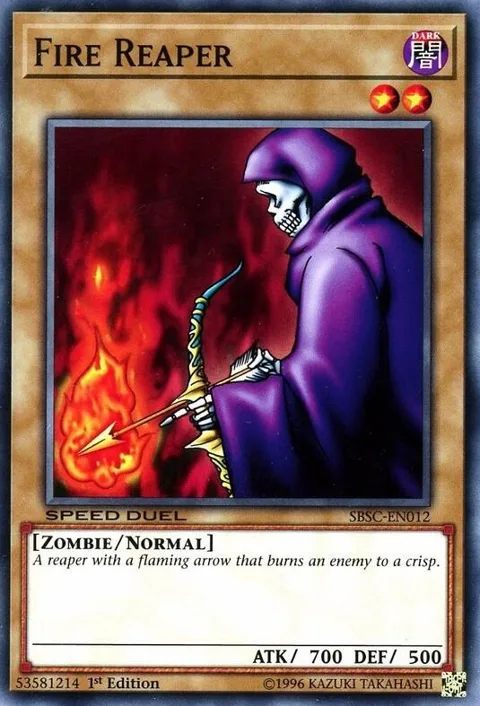 Fire Reaper SBSC-EN012 Yu-Gi-Oh card from Speed Duel: Scars of Battle