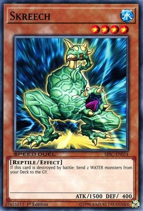 Skreech SBSC-EN014 Yu-Gi-Oh card from Speed Duel: Scars of Battle