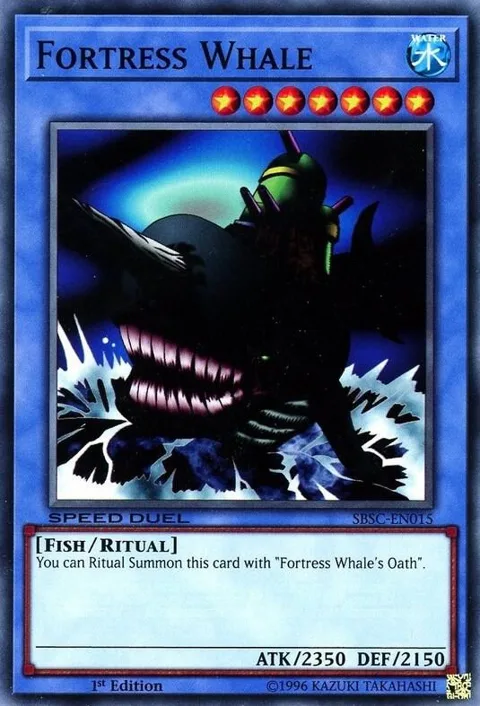 Fortress Whale SBSC-EN015 Yu-Gi-Oh card from Speed Duel: Scars of Battle