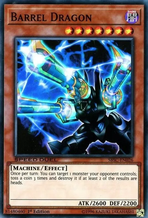 Barrel Dragon SBSC-EN026 Yu-Gi-Oh card from Speed Duel: Scars of Battle