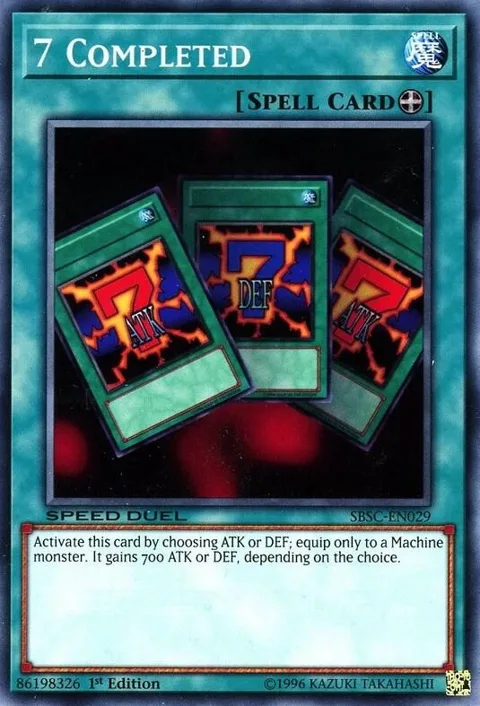 7 Completed SBSC-EN029 Yu-Gi-Oh card from Speed Duel: Scars of Battle