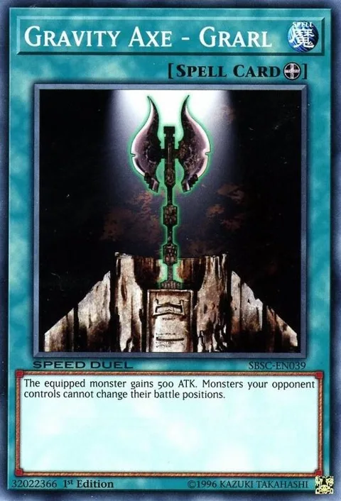 Gravity Axe - Grarl SBSC-EN039 Yu-Gi-Oh card from Speed Duel: Scars of Battle