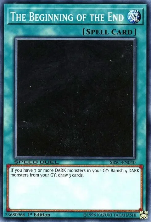 The Beginning of the End SBSC-EN040 Yu-Gi-Oh card from Speed Duel: Scars of Battle