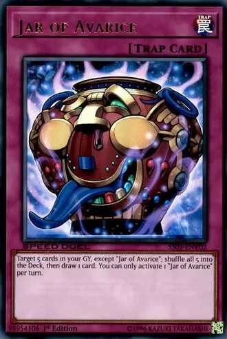 Jar of Avarice SS03-ENV02 Yu-Gi-Oh card from Speed Duel Decks: Ultimate Predators