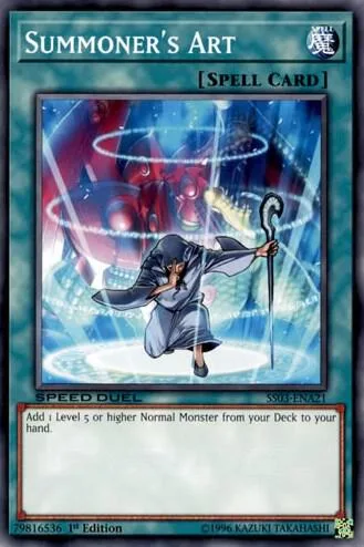Summoner's Art SS03-ENA21 Yu-Gi-Oh card from Speed Duel Decks: Ultimate Predators