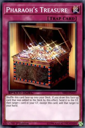 Pharaoh's Treasure SS03-ENA27 Yu-Gi-Oh card from Speed Duel Decks: Ultimate Predators