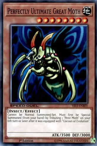 Perfectly Ultimate Great Moth SS03-ENB01 Yu-Gi-Oh card from Speed Duel Decks: Ultimate Predators