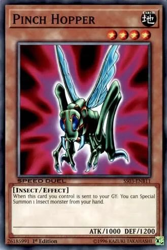 Pinch Hopper SS03-ENB11 Yu-Gi-Oh card from Speed Duel Decks: Ultimate Predators