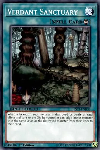Verdant Sanctuary SS03-ENB18 Yu-Gi-Oh card from Speed Duel Decks: Ultimate Predators