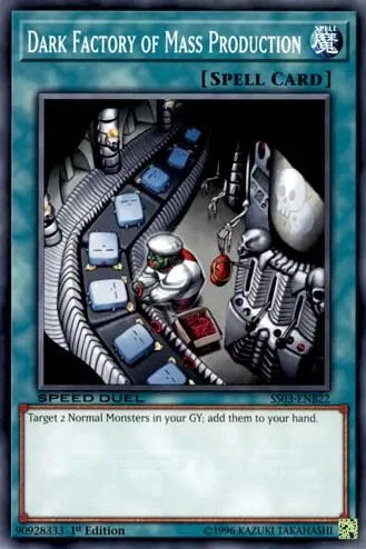 Dark Factory of Mass Production SS03-ENB22 Yu-Gi-Oh card from Speed Duel Decks: Ultimate Predators