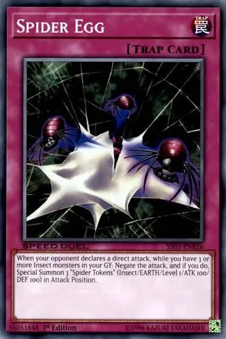 Spider Egg SS03-ENB26 Yu-Gi-Oh card from Speed Duel Decks: Ultimate Predators