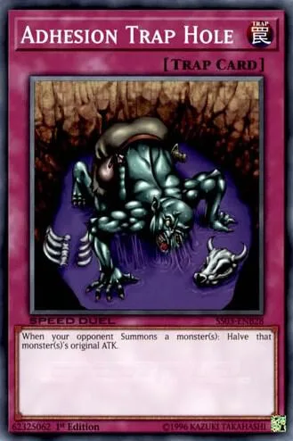 Adhesion Trap Hole SS03-ENB28 Yu-Gi-Oh card from Speed Duel Decks: Ultimate Predators