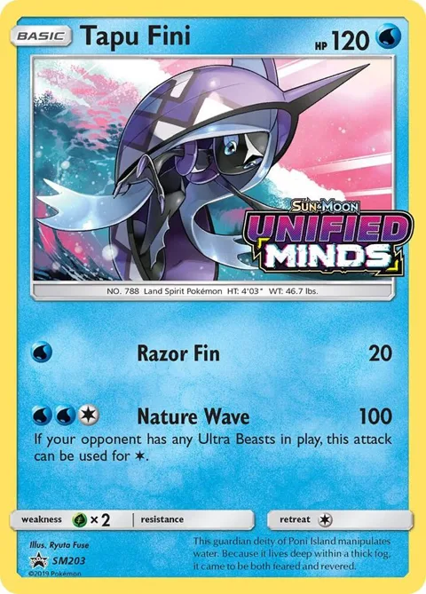 Tapu Fini - SM203 Prerelease #SM203 Holofoil Pokémon card from SM Promos