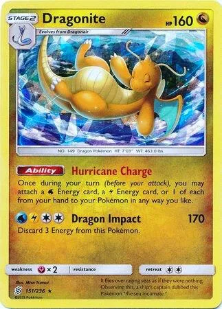 Dragonite - 151/236 Cracked Ice Holo #151/236 Holofoil Pokémon card from Deck Exclusives