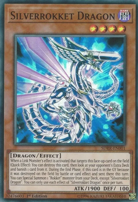 Silverrokket Dragon SDRR-EN001 Yu-Gi-Oh card from Structure Deck: Rokket Revolt