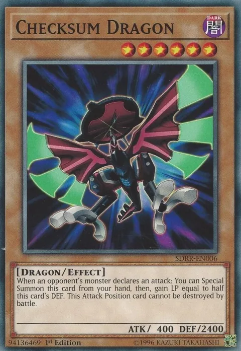 Checksum Dragon SDRR-EN006 Yu-Gi-Oh card from Structure Deck: Rokket Revolt
