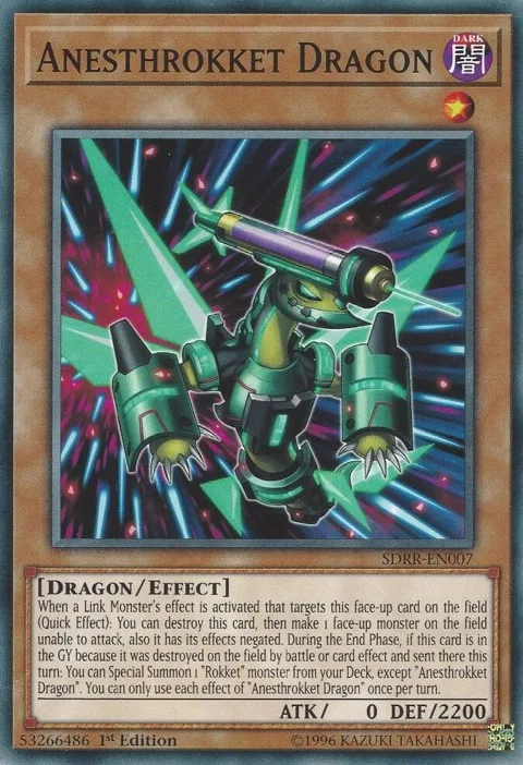 Anesthrokket Dragon SDRR-EN007 Yu-Gi-Oh card from Structure Deck: Rokket Revolt