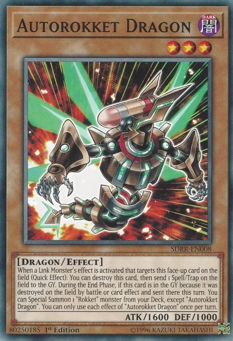 Autorokket Dragon SDRR-EN008 Yu-Gi-Oh card from Structure Deck: Rokket Revolt