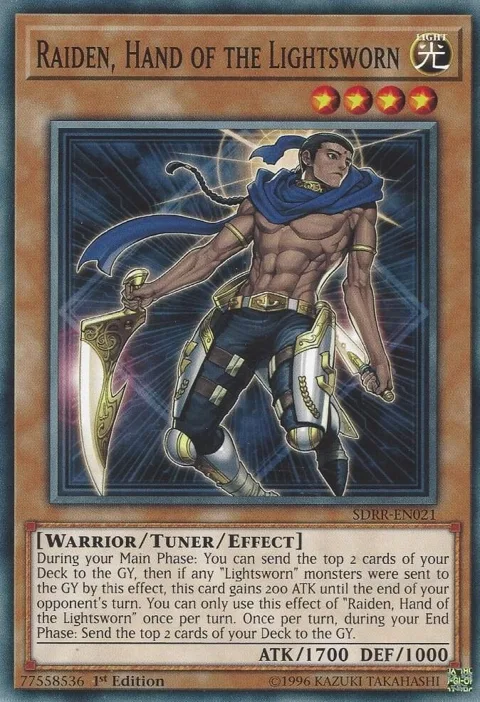 Raiden, Hand of the Lightsworn SDRR-EN021 Yu-Gi-Oh card from Structure Deck: Rokket Revolt