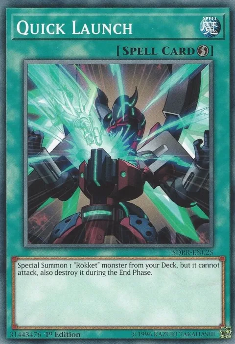 Quick Launch SDRR-EN025 Yu-Gi-Oh card from Structure Deck: Rokket Revolt