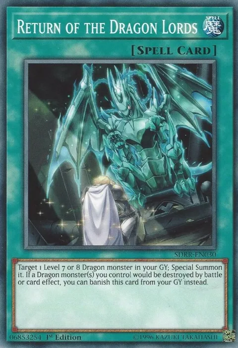 Return of the Dragon Lords SDRR-EN030 Yu-Gi-Oh card from Structure Deck: Rokket Revolt
