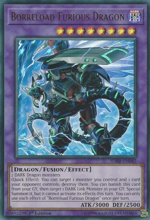 Borreload Furious Dragon SDRR-EN042 Yu-Gi-Oh card from Structure Deck: Rokket Revolt