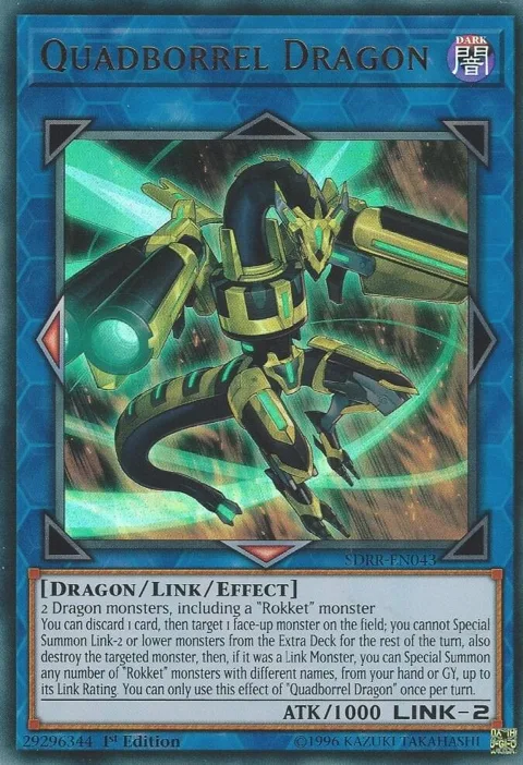 Quadborrel Dragon SDRR-EN043 Yu-Gi-Oh card from Structure Deck: Rokket Revolt