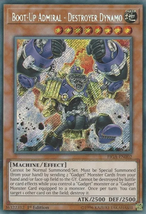 Boot-Up Admiral - Destroyer Dynamo FIGA-EN002 Yu-Gi-Oh card from Fists of the Gadgets