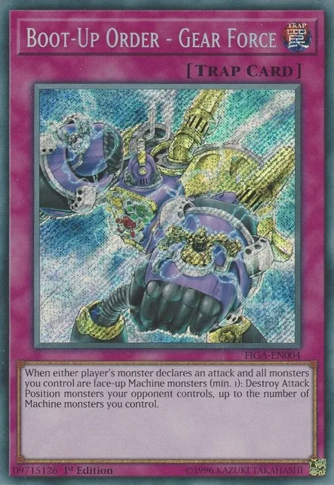 Boot-Up Order - Gear Force FIGA-EN004 Yu-Gi-Oh card from Fists of the Gadgets