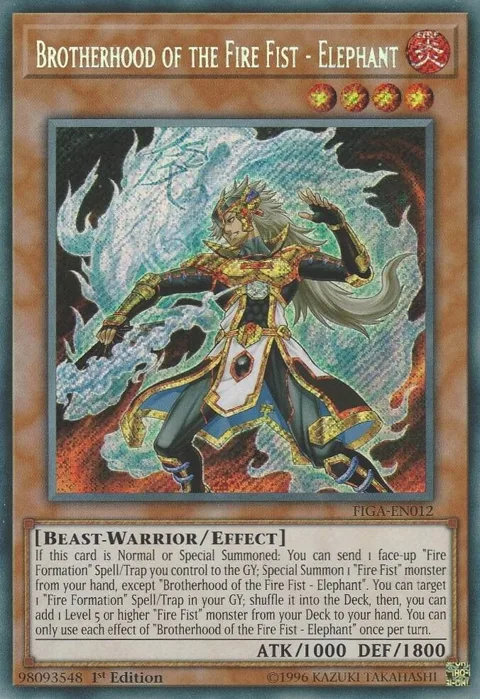 Brotherhood of the Fire Fist - Elephant FIGA-EN012 Yu-Gi-Oh card from Fists of the Gadgets