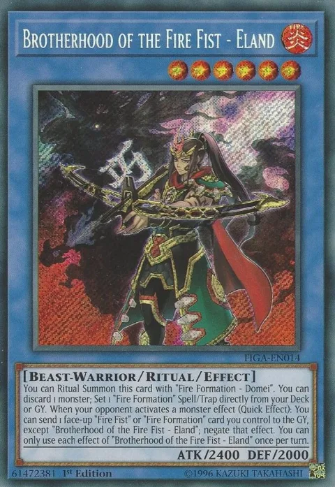 Brotherhood of the Fire Fist - Eland FIGA-EN014 Yu-Gi-Oh card from Fists of the Gadgets