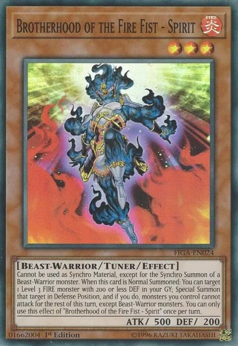 Brotherhood of the Fire Fist - Spirit FIGA-EN024 Yu-Gi-Oh card from Fists of the Gadgets
