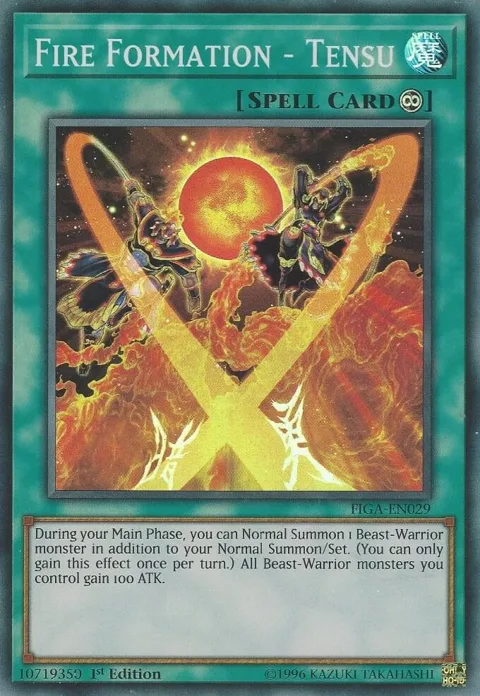 Fire Formation - Tensu FIGA-EN029 Yu-Gi-Oh card from Fists of the Gadgets
