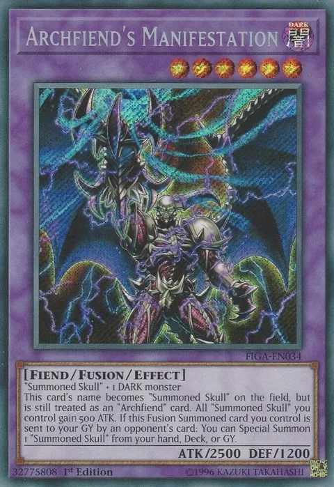 Archfiend's Manifestation FIGA-EN034 Yu-Gi-Oh card from Fists of the Gadgets