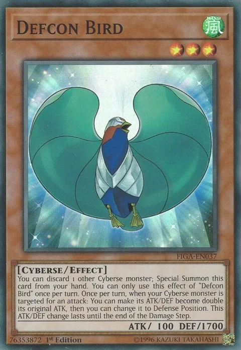 Defcon Bird FIGA-EN037 Yu-Gi-Oh card from Fists of the Gadgets