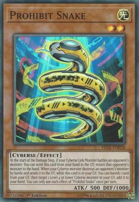 Prohibit Snake FIGA-EN038 Yu-Gi-Oh card from Fists of the Gadgets