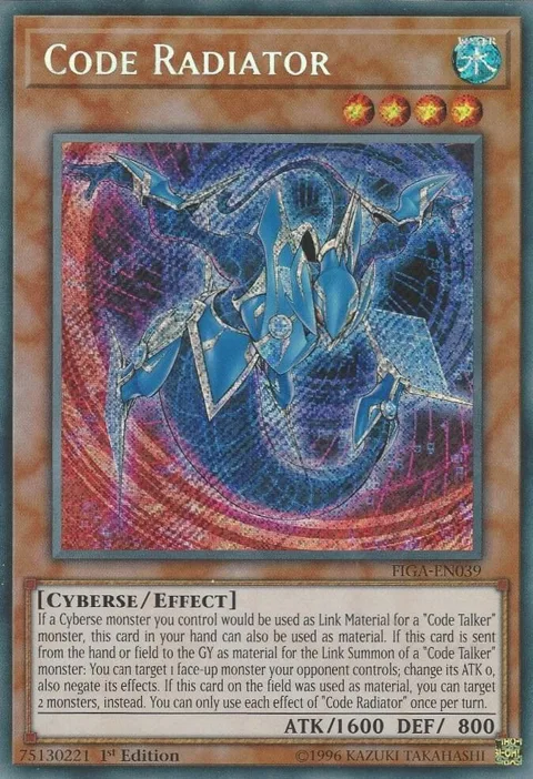 Code Radiator FIGA-EN039 Yu-Gi-Oh card from Fists of the Gadgets