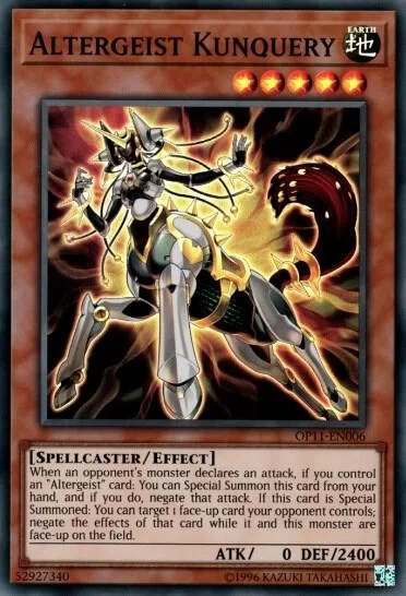 Altergeist Kunquery OP11-EN006 Yu-Gi-Oh card from OTS Tournament Pack 11