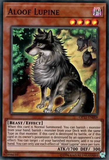 Aloof Lupine OP11-EN009 Yu-Gi-Oh card from OTS Tournament Pack 11