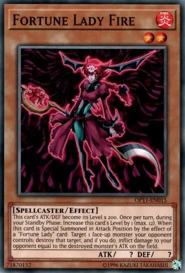 Fortune Lady Fire OP11-EN015 Yu-Gi-Oh card from OTS Tournament Pack 11